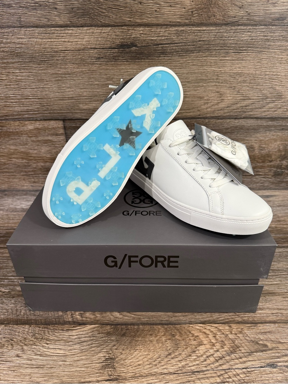 NEW G/FORE Two-Tone Disruptor Golf Shoe‎ MENS SZ 7 SNOW/ ONYX